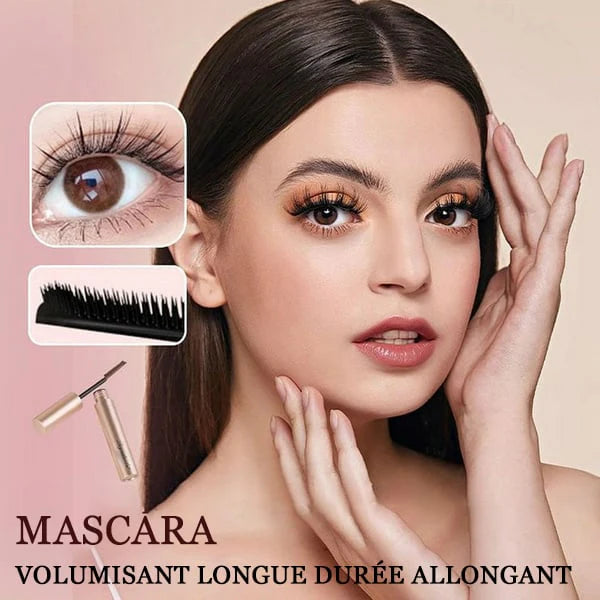 Mascara Tubulaire Noir/Marron – Tenue 24h, Volume, Séparation, Facile à Retirer, Formule Végétale