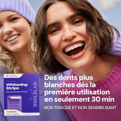 bandes violettes blanchissantes pour dents