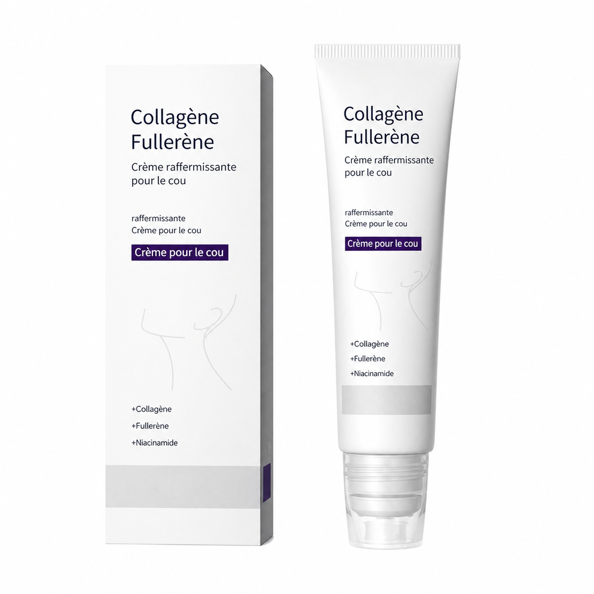 ✨ Crème de massage à rouleau — 🧴 Enrichie en rétinol et acide hyaluronique | Raffermit le cou, réduit les rides et le double menton