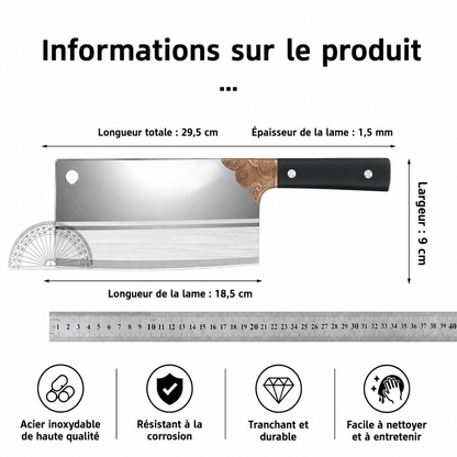 🔪 Couteau de Chef Premium TitanCut™ | Tranchant Professionnel en Acier Inoxydable ( 🔪 Une Qualité Professionnelle Pour des Découpes Précises )