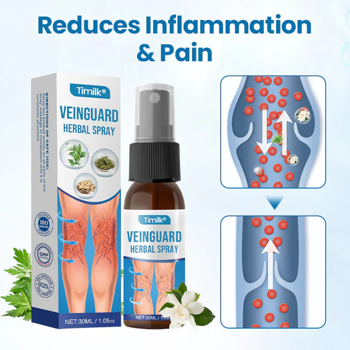 Spray à base de plantes Timilk® VeinGuard - ✅ Cliniquement prouvé pour éliminer les varices en seulement 7 jours !