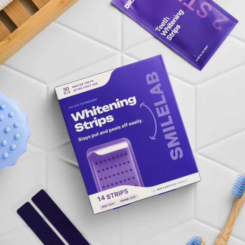 bandes violettes blanchissantes pour dents