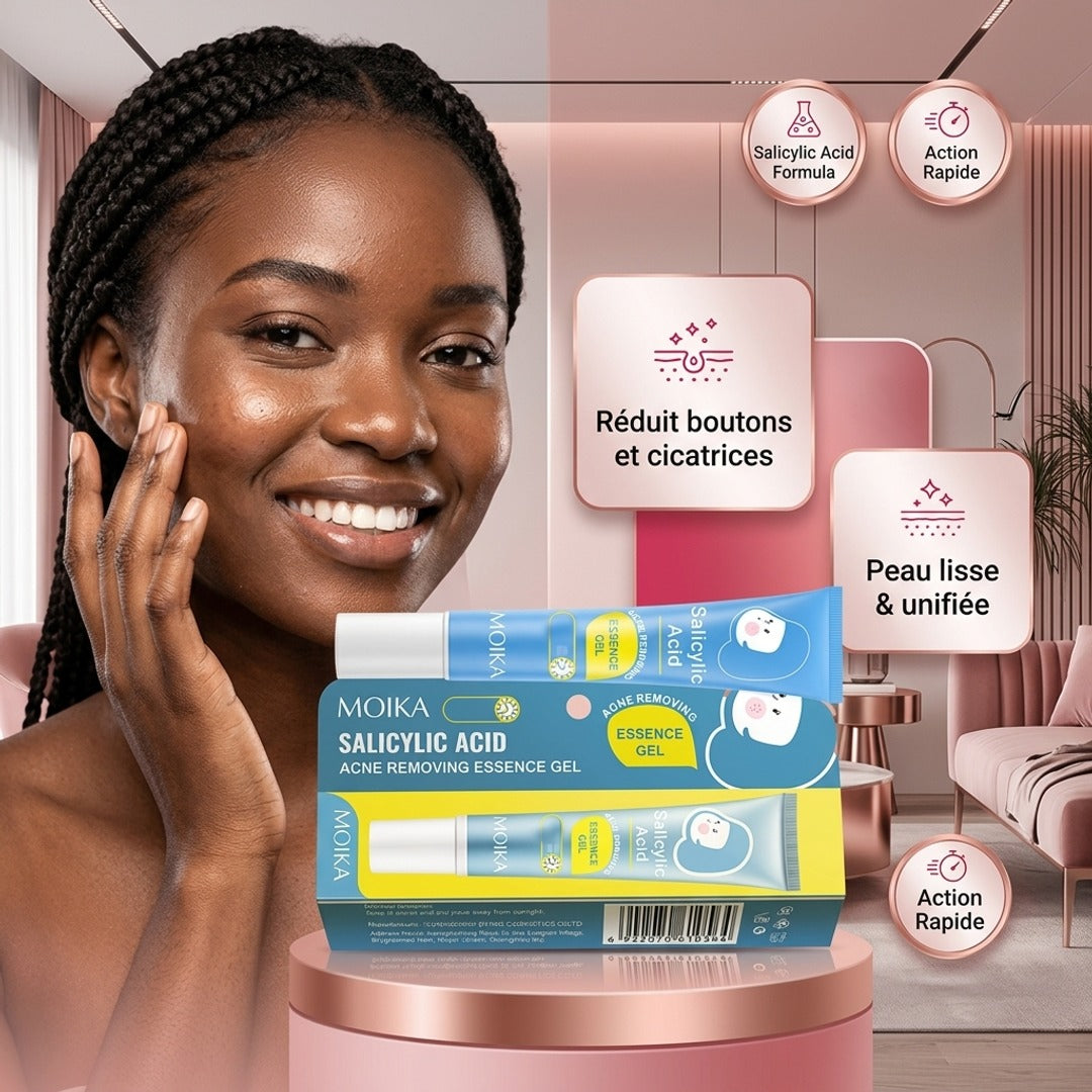 Gel Anti-Acné Traitant Rapide et Efficace pour Peau Lisse. Resserrer les pores, éliminer les cicatrices et taches  ✅ Résultats visibles dès les premières applications