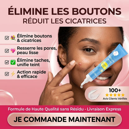 Gel Anti-Acné Traitant Rapide et Efficace pour Peau Lisse. Resserrer les pores, éliminer les cicatrices et taches  ✅ Résultats visibles dès les premières applications