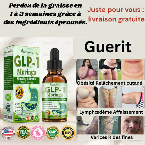 GLP-1 Gouttes Minceur à la Moringa ✅ Brûleur de graisse 100 % naturel, développé par des experts en perte de poids. Pour une silhouette affinée et une santé renforcée.