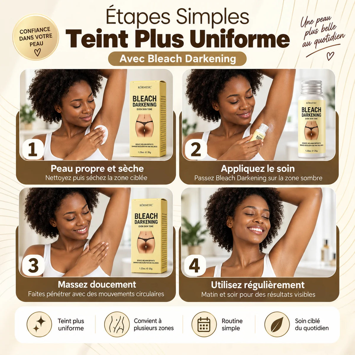 Crème n°1 recommandée par les dermatologues pour les taches noires en seulement 14 jours.