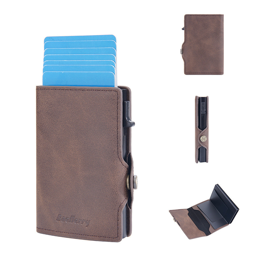 Portefeuille en cuir avec fermeture magnétique et blocage RFID Portefeuille pour homme avec fermeture magnétique