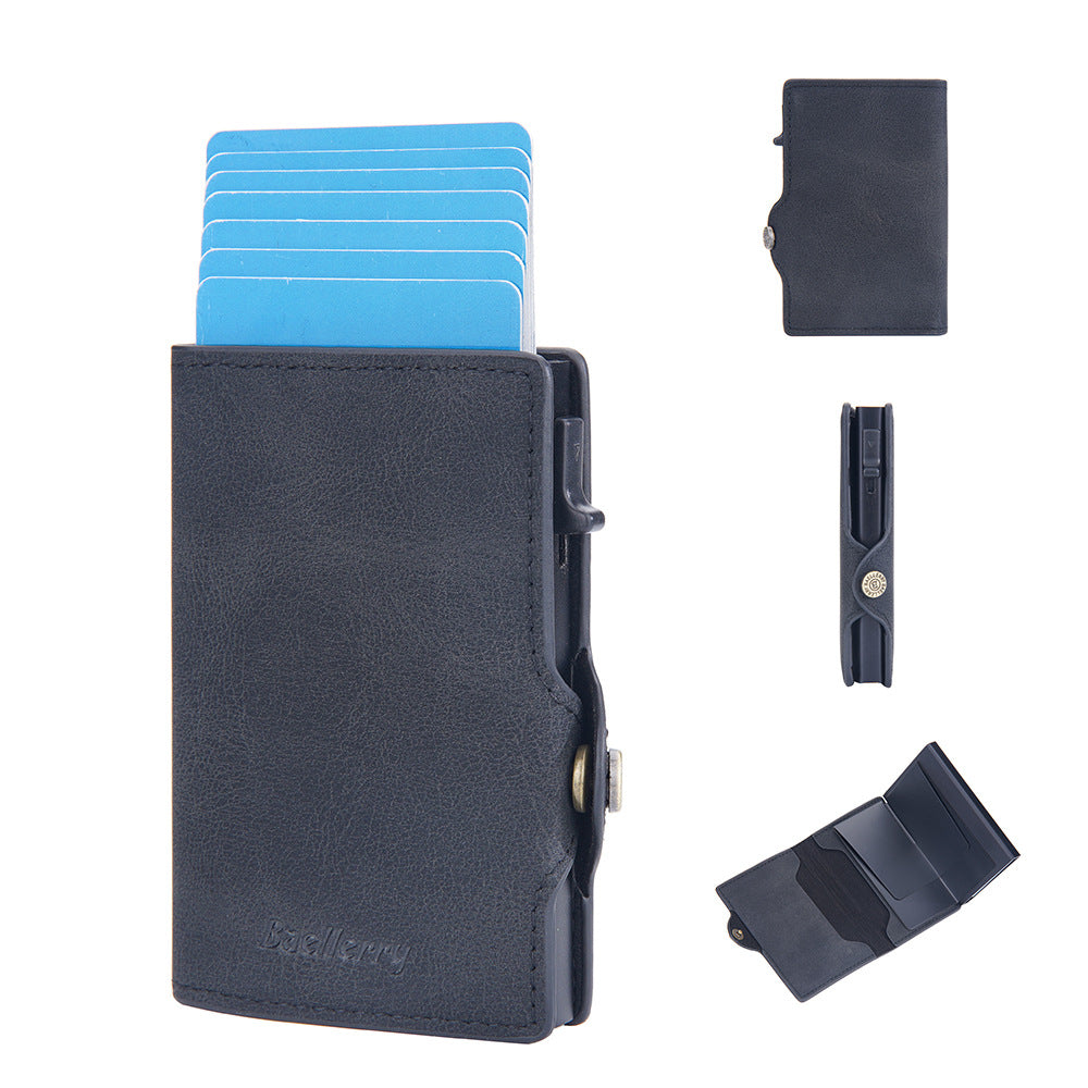 Portefeuille en cuir avec fermeture magnétique et blocage RFID Portefeuille pour homme avec fermeture magnétique