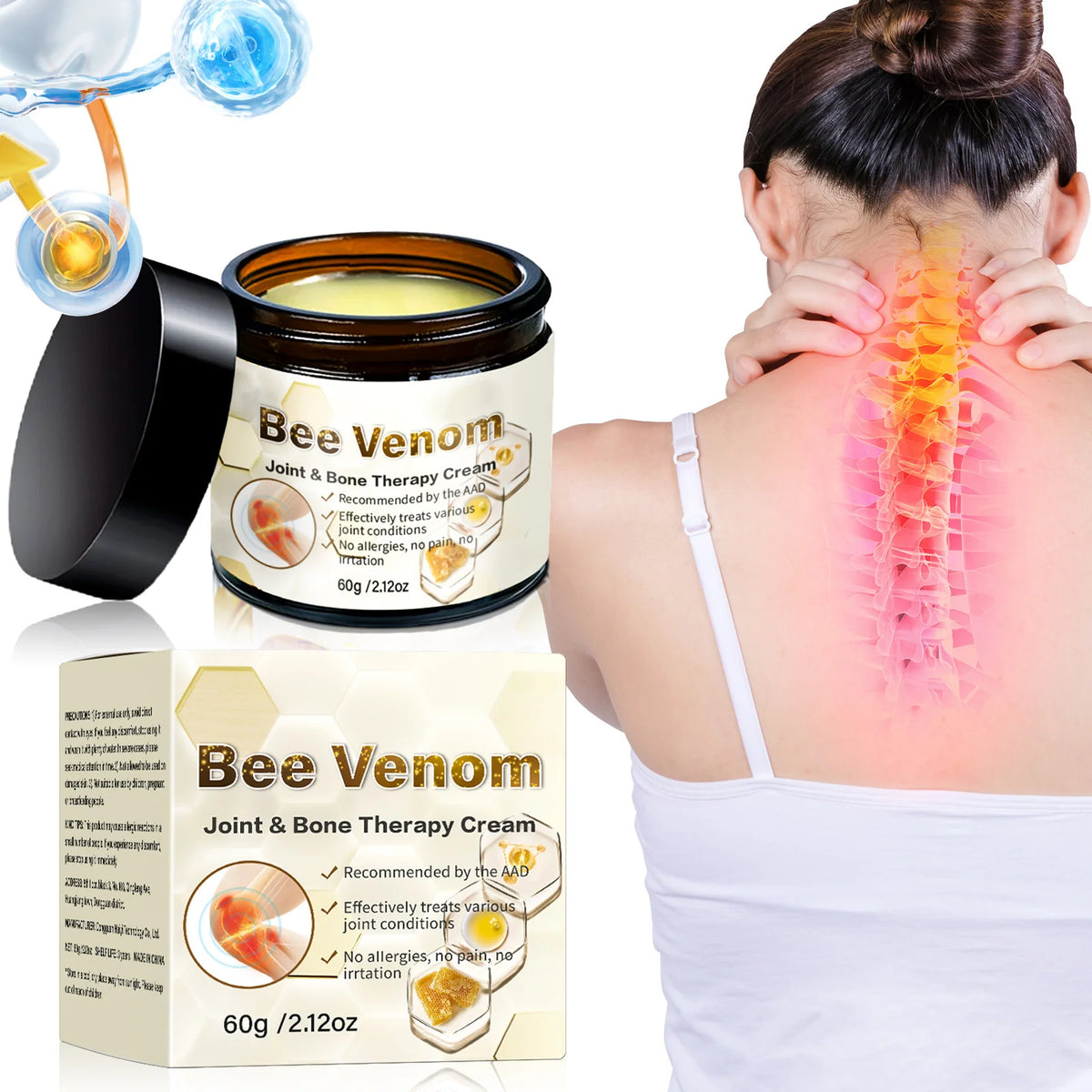 CRÈME AU VENIN D'ABEILLE eleminez les douleurs musculaires en seulement 1 semaines