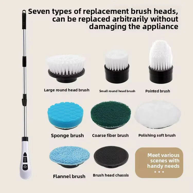 Brosse Électrique nettoyante 9 en 1 Rotative Sans Fil – Nettoyage Intelligent 360°