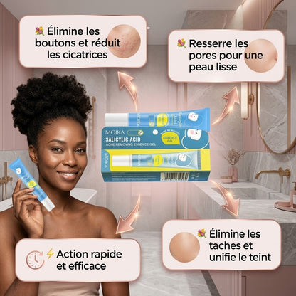 Gel Anti-Acné Traitant Rapide et Efficace pour Peau Lisse. Resserrer les pores, éliminer les cicatrices et taches  ✅ Résultats visibles dès les premières applications