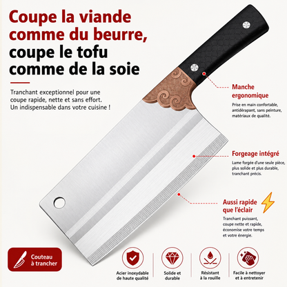 🔪 Couteau de Chef Premium TitanCut™ | Tranchant Professionnel en Acier Inoxydable ( 🔪 Une Qualité Professionnelle Pour des Découpes Précises )