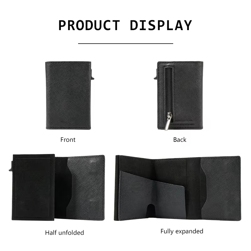 Portefeuille en cuir avec fermeture magnétique et blocage RFID Portefeuille pour homme avec fermeture magnétique