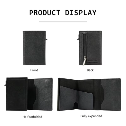 Portefeuille en cuir avec fermeture magnétique et blocage RFID Portefeuille pour homme avec fermeture magnétique